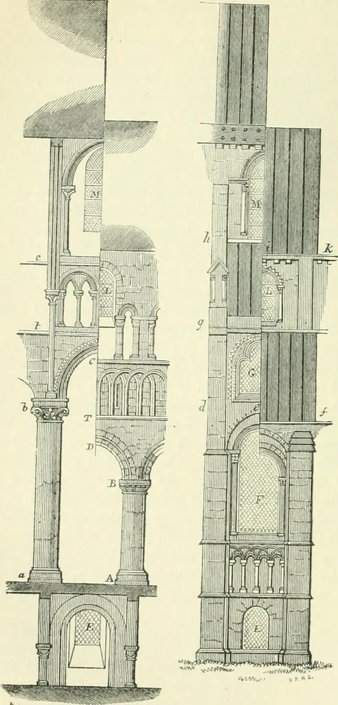 An illustration from An introduction to the study of Gothic architecture, 1900, leaf 117