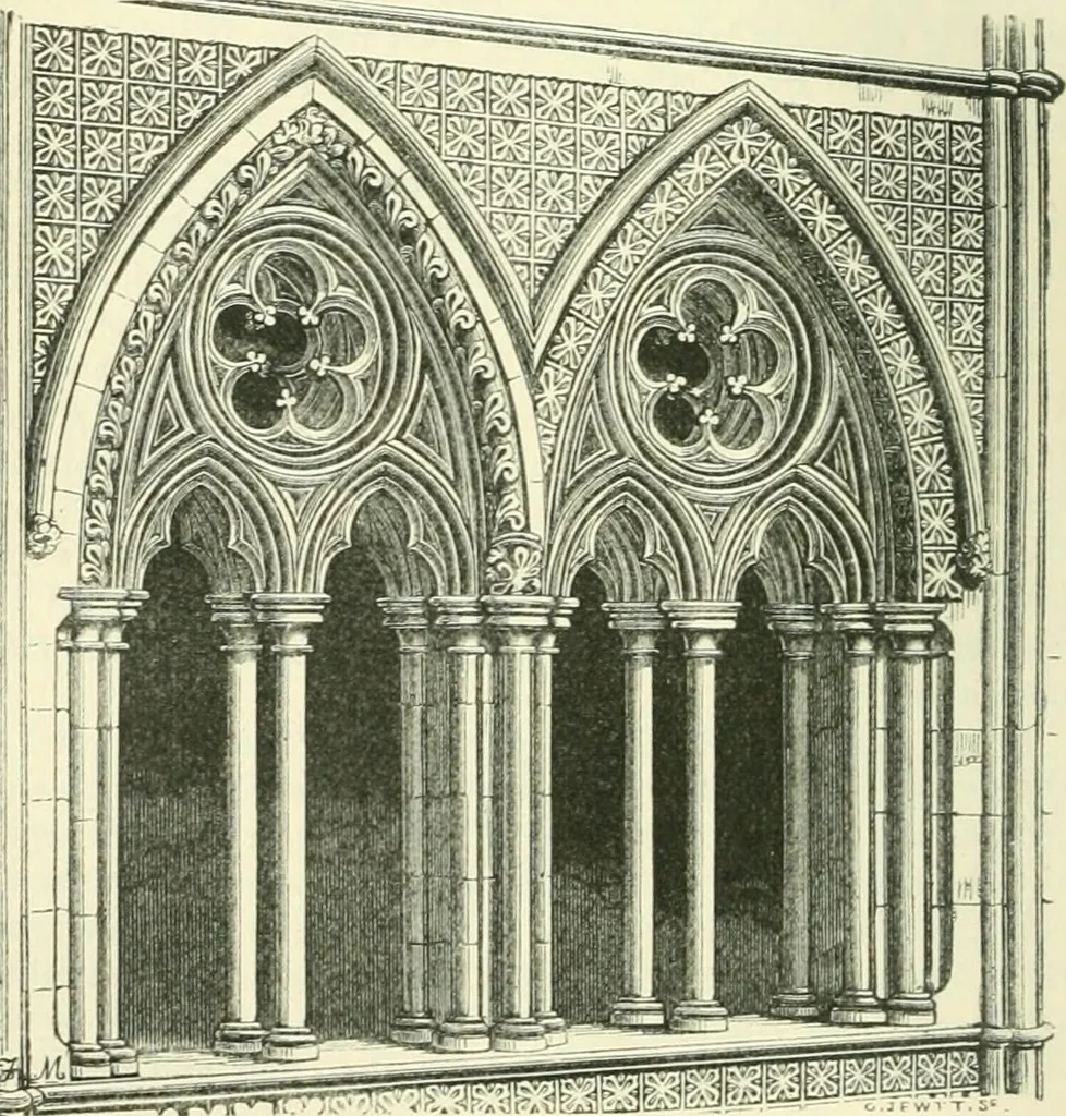 An illustration from An introduction to the study of Gothic architecture, 1900, leaf 133