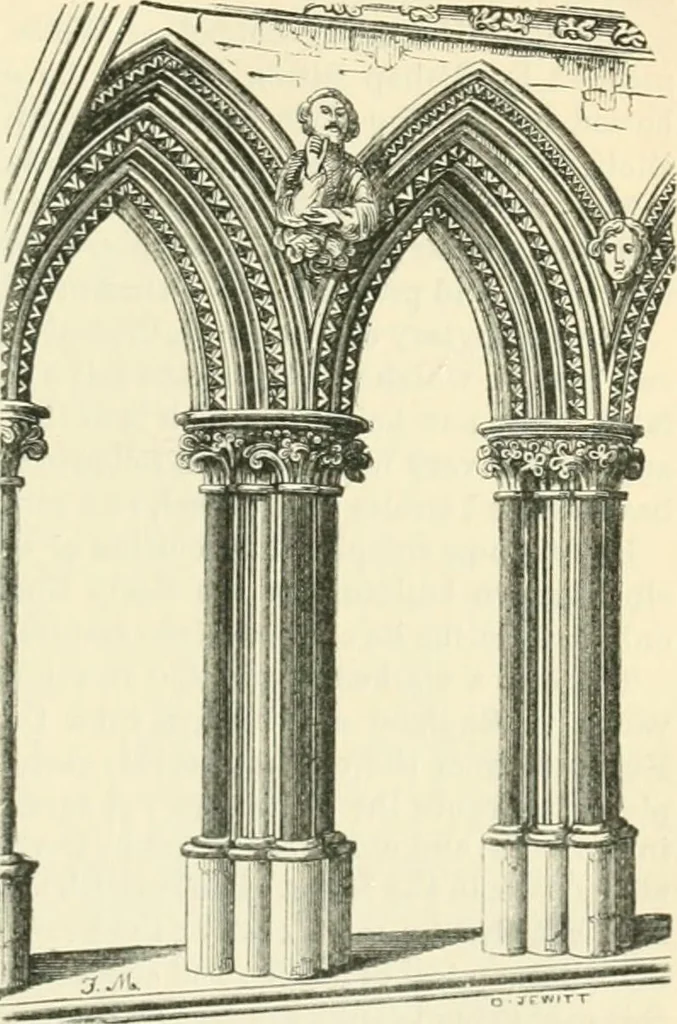 An illustration from An introduction to the study of Gothic architecture, 1900, leaf 134