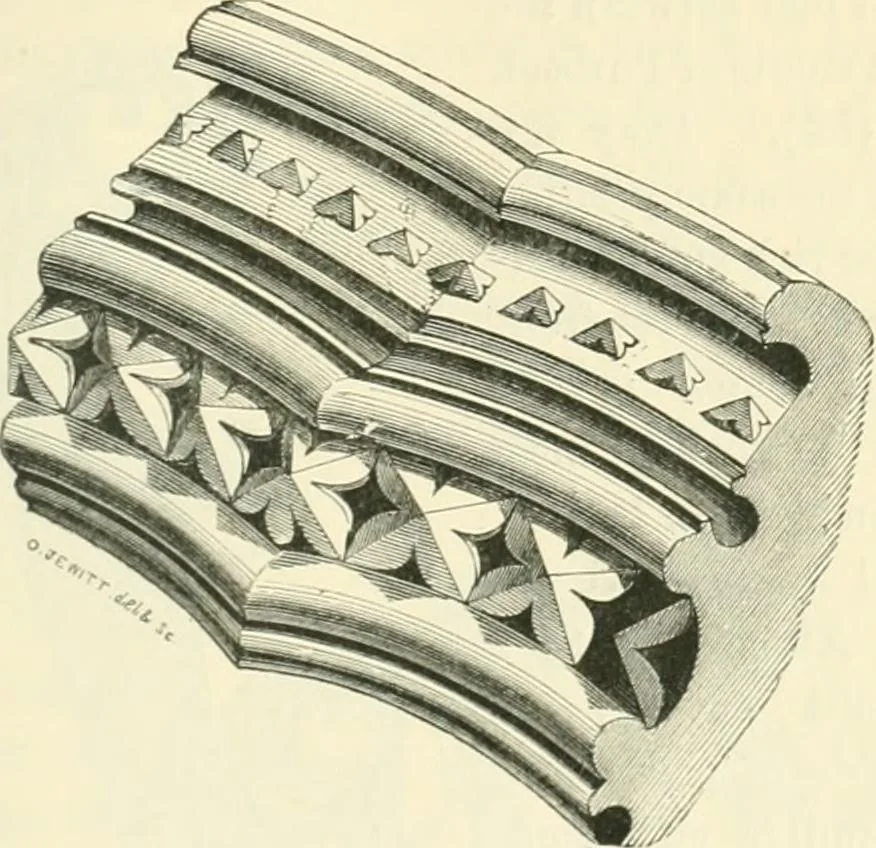An illustration from An introduction to the study of Gothic architecture, 1900, leaf 142
