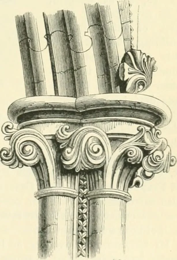 An illustration from An introduction to the study of Gothic architecture, 1900, leaf 144