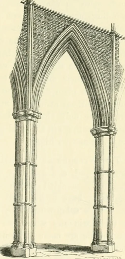 An illustration from An introduction to the study of Gothic architecture, 1900, leaf 148