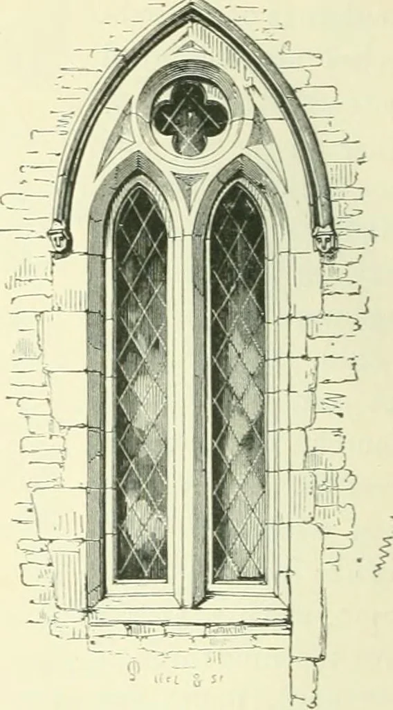 An illustration from An introduction to the study of Gothic architecture, 1900, leaf 153