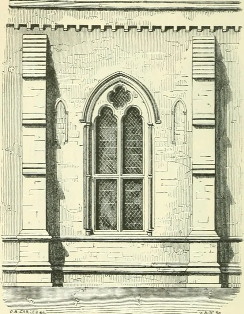 An illustration from An introduction to the study of Gothic architecture, 1900, leaf 157