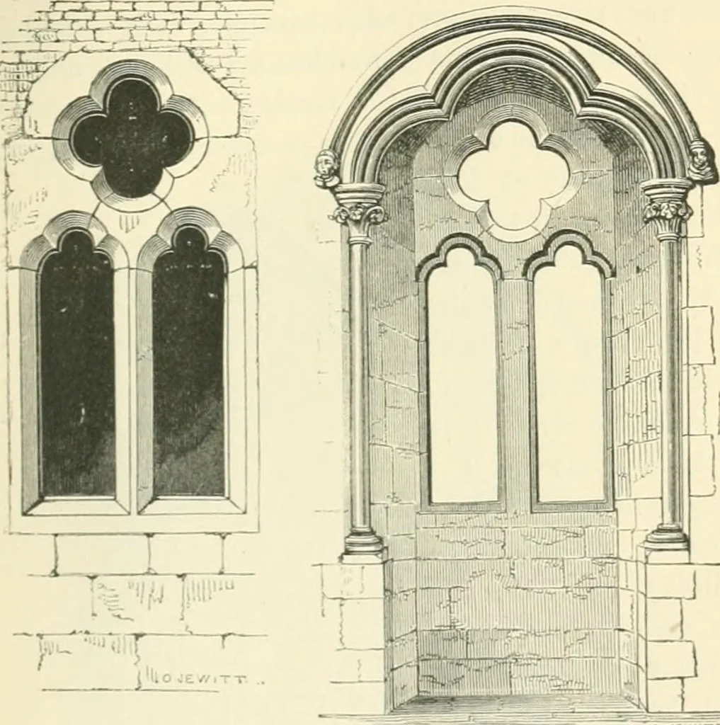An illustration from An introduction to the study of Gothic architecture, 1900, leaf 158