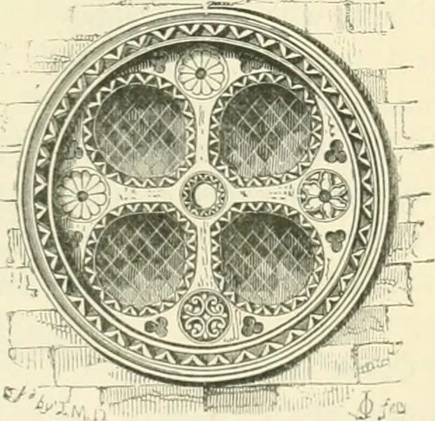 An illustration from An introduction to the study of Gothic architecture, 1900, leaf 166