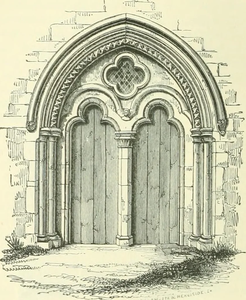 An illustration from An introduction to the study of Gothic architecture, 1900, leaf 173