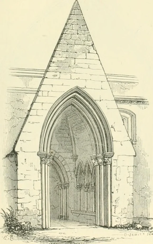 An illustration from An introduction to the study of Gothic architecture, 1900, leaf 174