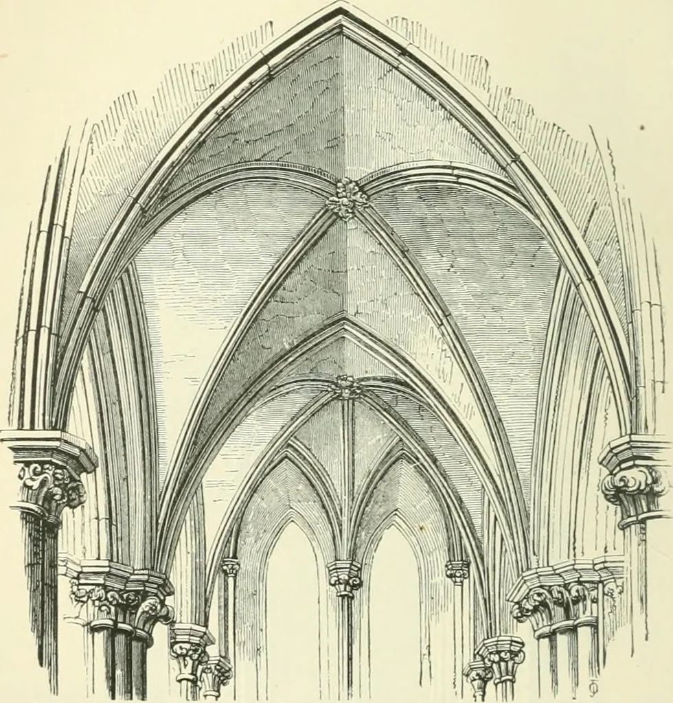 An illustration from An introduction to the study of Gothic architecture, 1900, leaf 175
