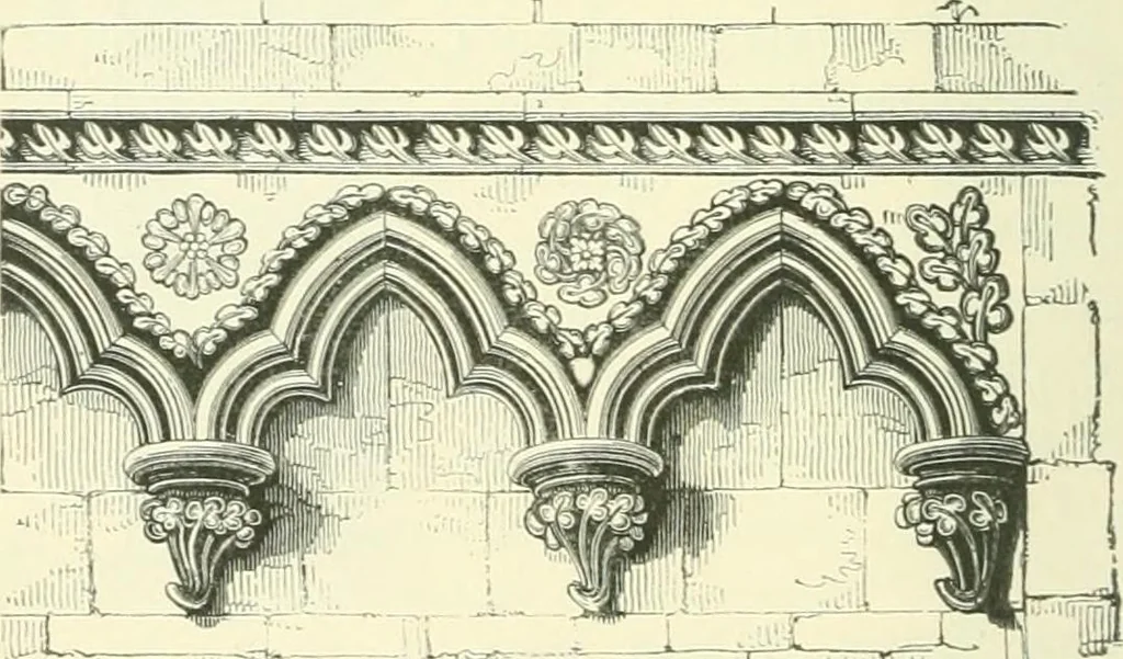 An illustration from An introduction to the study of Gothic architecture, 1900, leaf 179