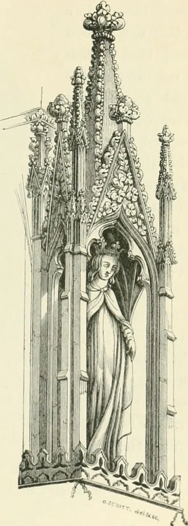 An illustration from An introduction to the study of Gothic architecture, 1900, leaf 210