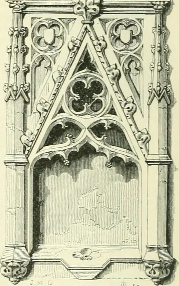 An illustration from An introduction to the study of Gothic architecture, 1900, leaf 221