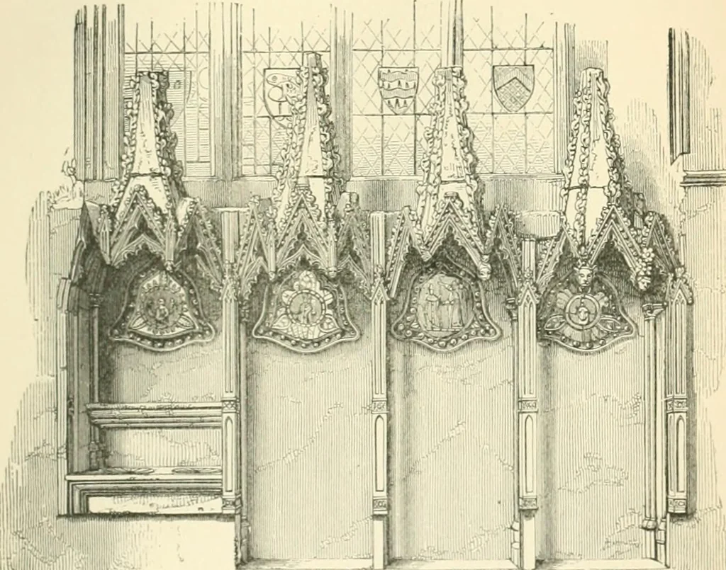 An illustration from An introduction to the study of Gothic architecture, 1900, leaf 222