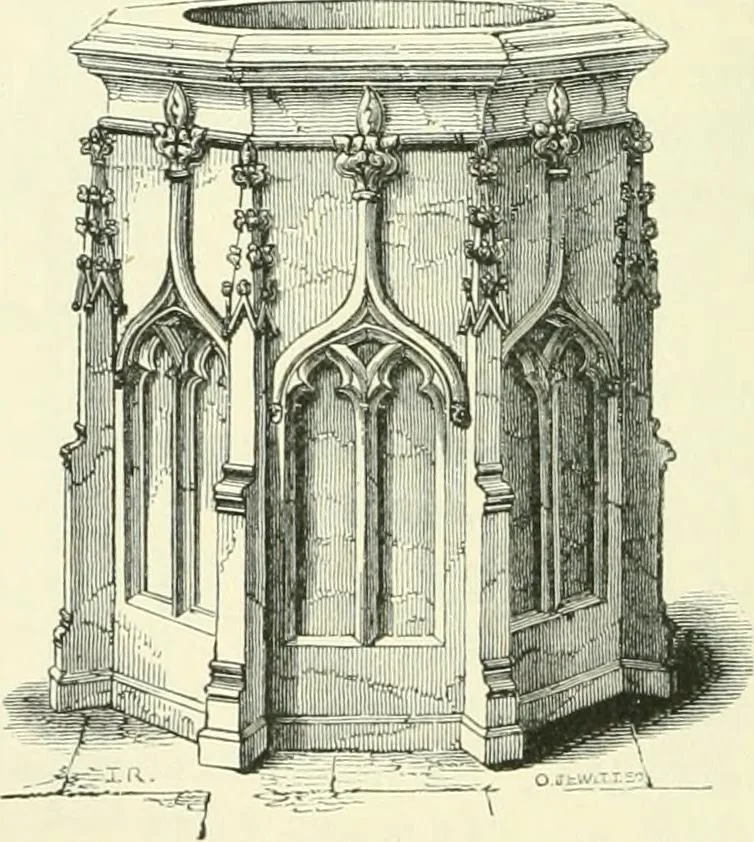 An illustration from An introduction to the study of Gothic architecture, 1900, leaf 229