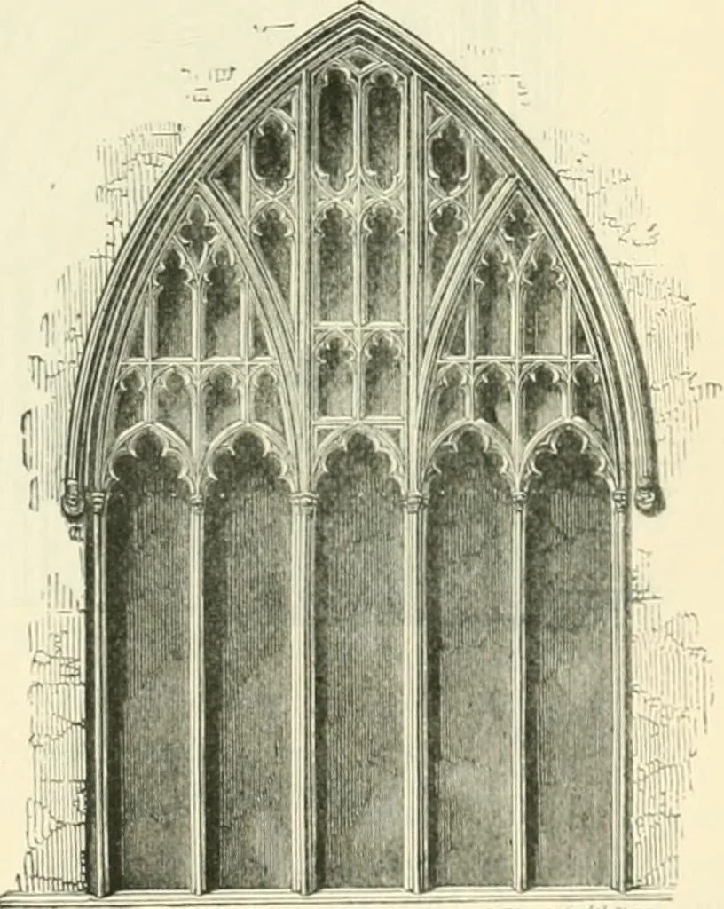 An illustration from An introduction to the study of Gothic architecture, 1900, leaf 244