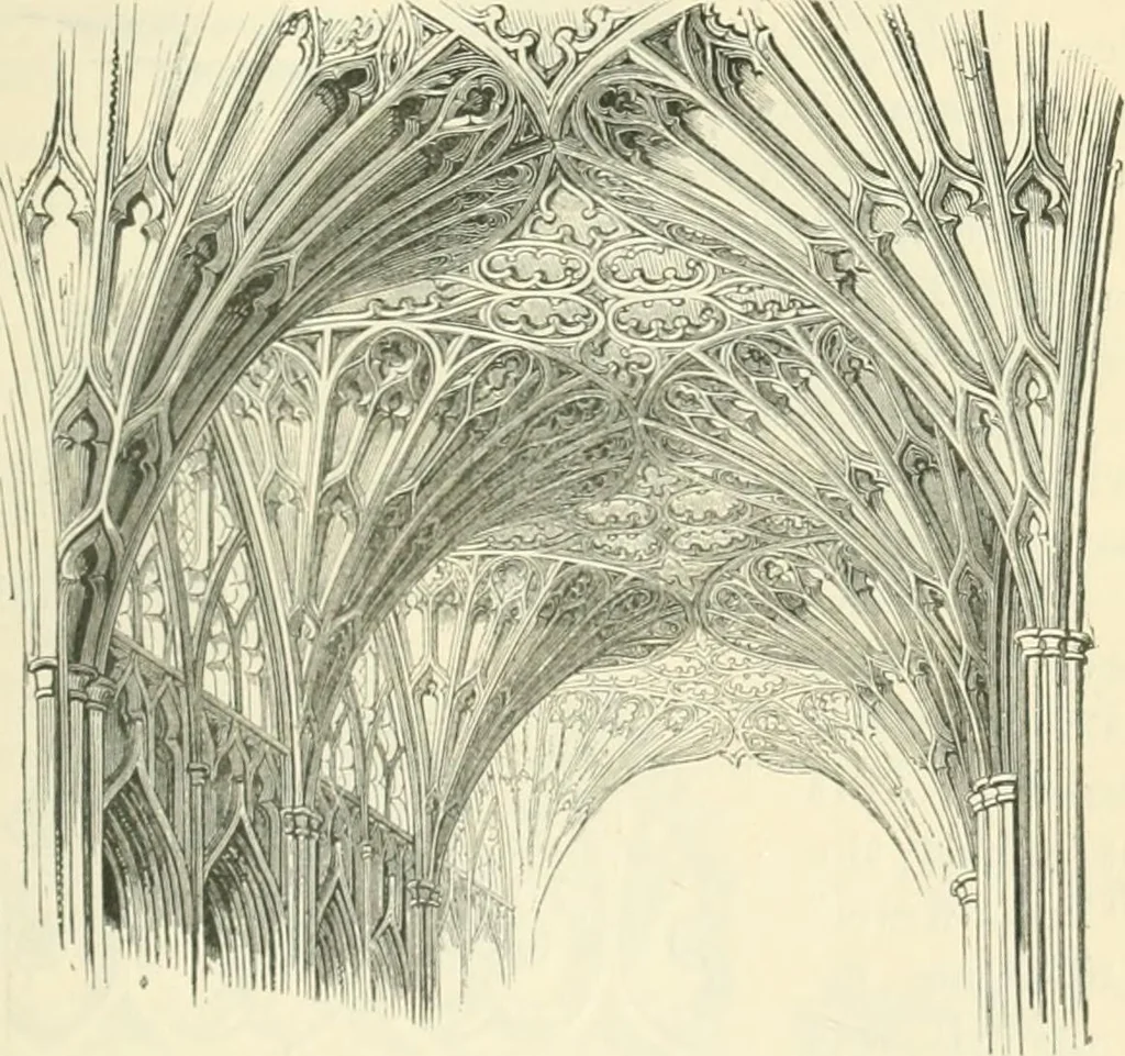 An illustration from An introduction to the study of Gothic architecture, 1900, leaf 250