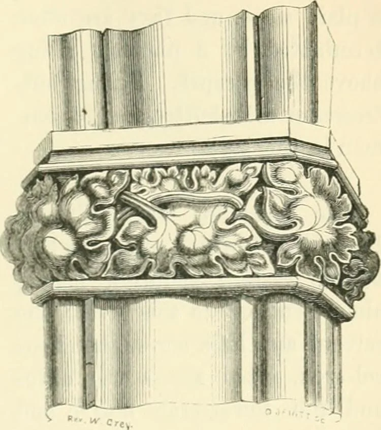 An illustration from An introduction to the study of Gothic architecture, 1900, leaf 252