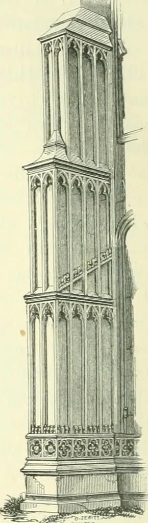 An illustration from An introduction to the study of Gothic architecture, 1900, leaf 253
