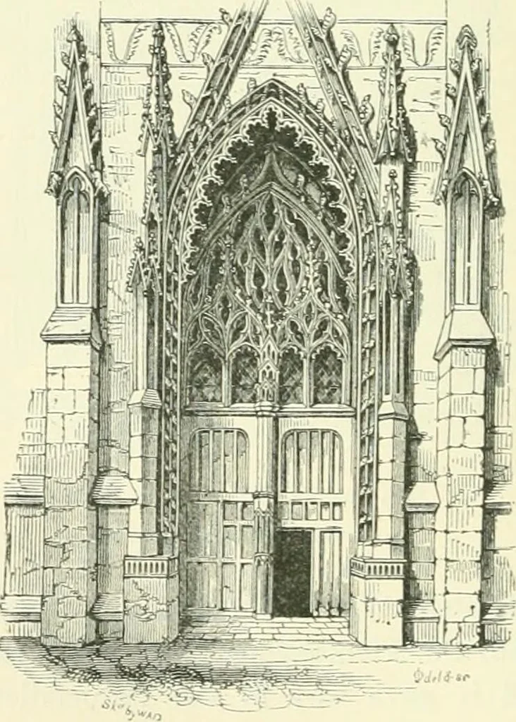 An illustration from An introduction to the study of Gothic architecture, 1900, leaf 311