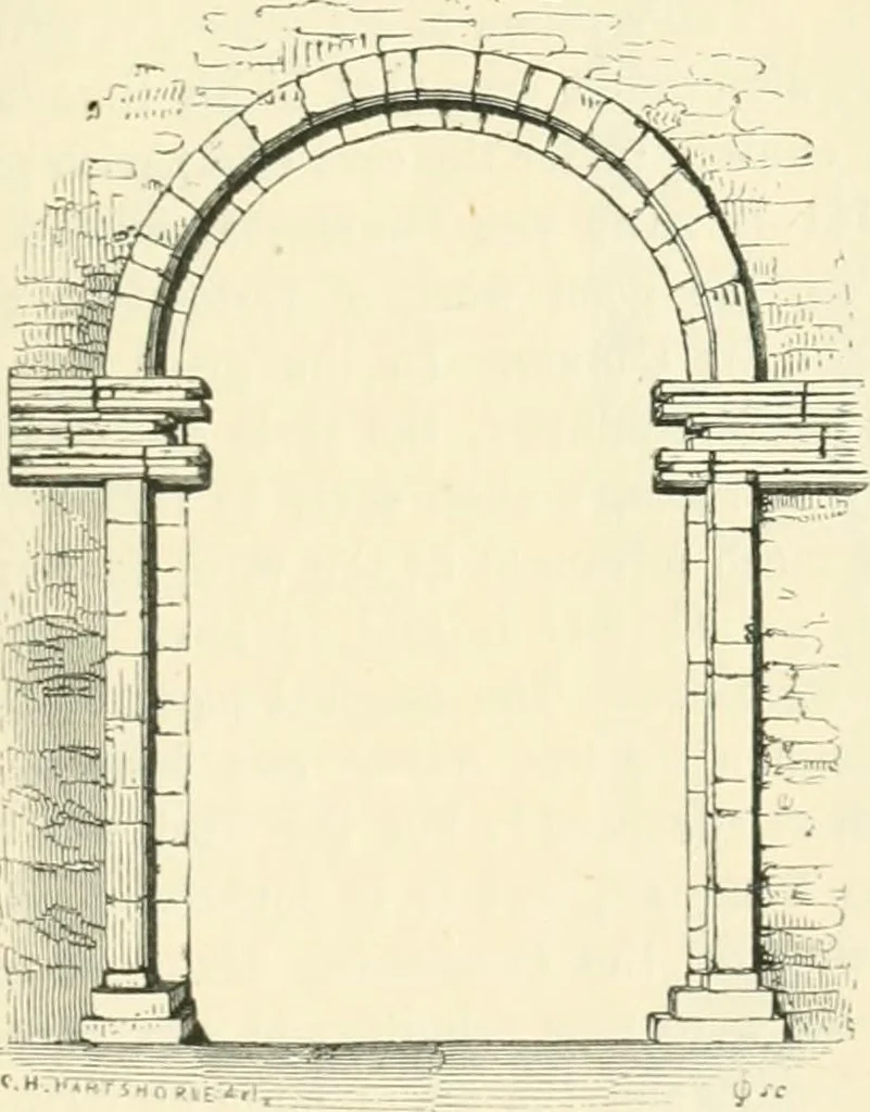 An illustration from An introduction to the study of Gothic architecture, 1900, leaf 46