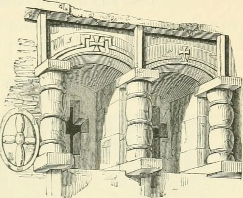 An illustration from An introduction to the study of Gothic architecture, 1900, leaf 54