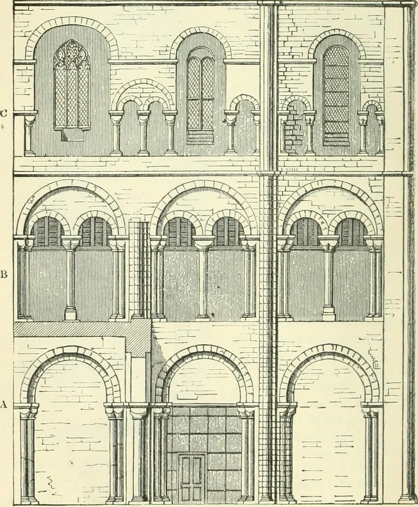 An illustration from An introduction to the study of Gothic architecture, 1900, leaf 71