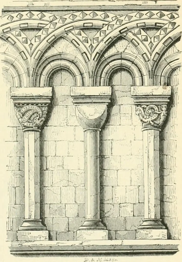 An illustration from An introduction to the study of Gothic architecture, 1900, leaf 80