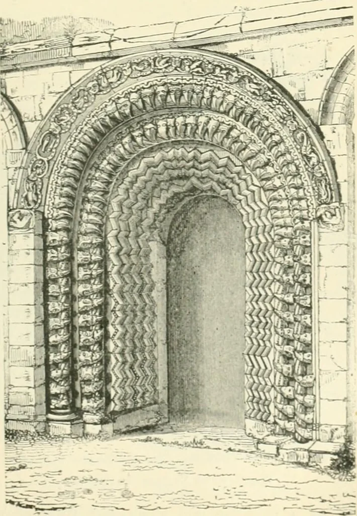 An illustration from An introduction to the study of Gothic architecture, 1900, leaf 82