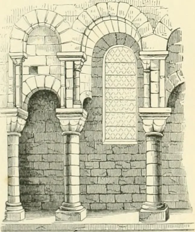 An illustration from An introduction to the study of Gothic architecture, 1900, leaf 84