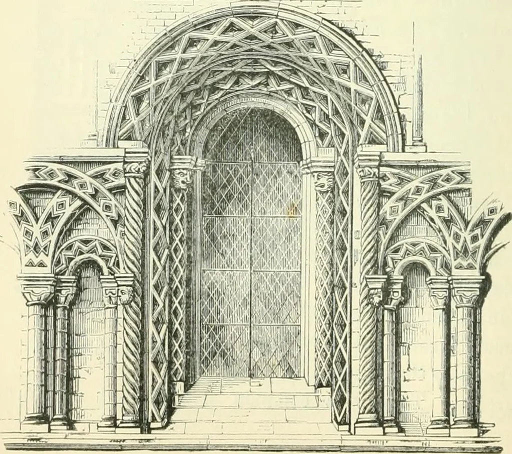 An illustration from An introduction to the study of Gothic architecture, 1900, leaf 85