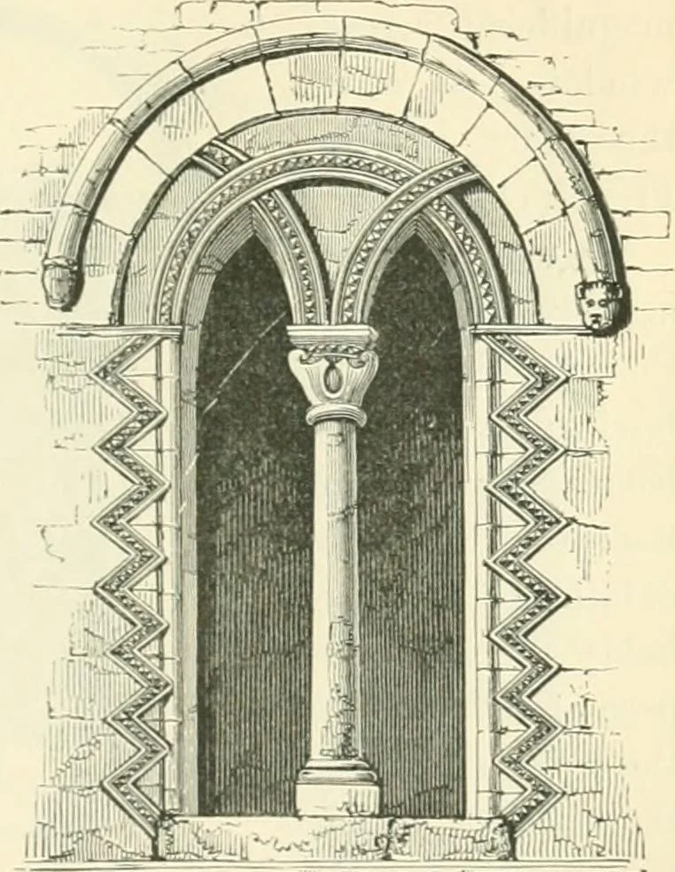An illustration from An introduction to the study of Gothic architecture, 1900, leaf 86