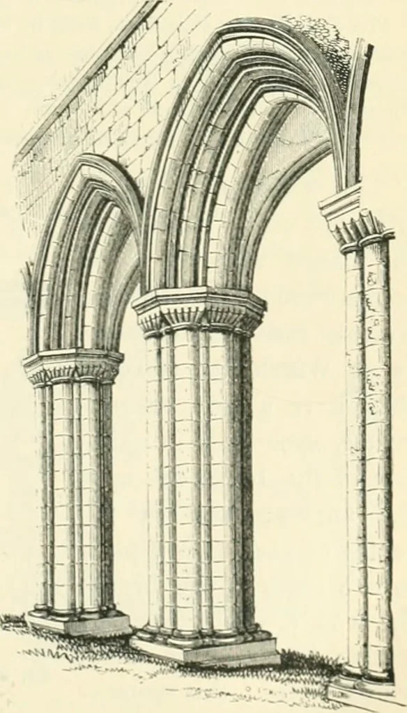 An illustration from An introduction to the study of Gothic architecture, 1900, leaf 92