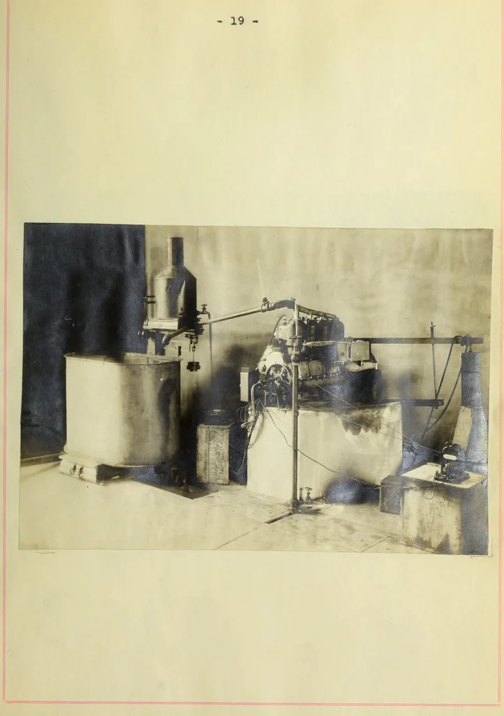 An illustration from A study of the performance of a four cylinder automobile gas engine, 1909, leaf 46