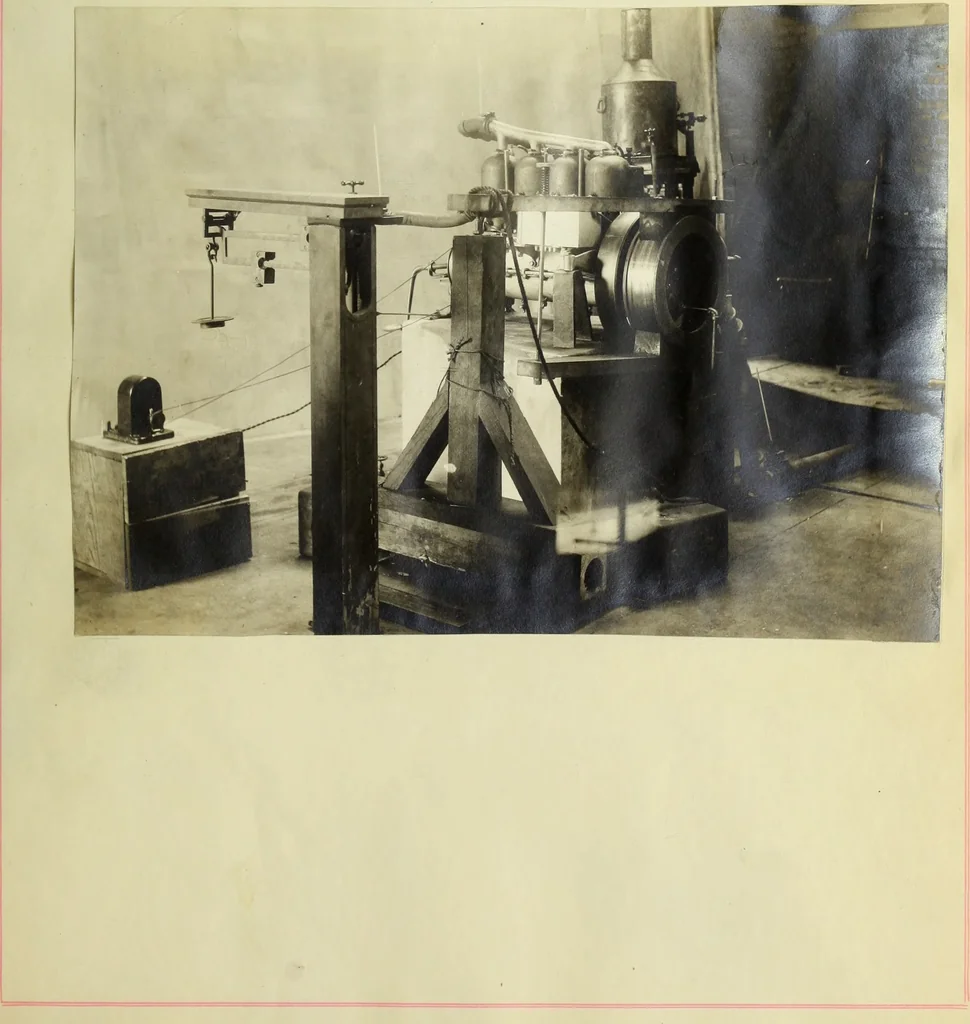 An illustration from A study of the performance of a four cylinder automobile gas engine, 1909, leaf 48