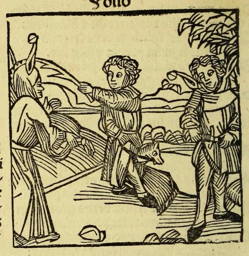 An illustration from Stultifera nauis : Narrago[n]ie profectionis nunq[uam] satis laudata nauis, leaf 164
