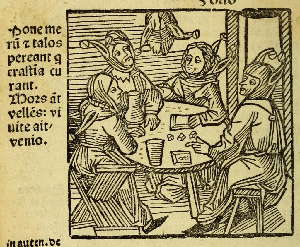 An illustration from Stultifera nauis : Narrago[n]ie profectionis nunq[uam] satis laudata nauis, leaf 178