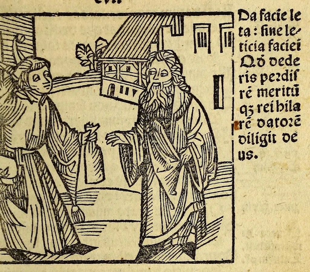 An illustration from Stultifera nauis : Narrago[n]ie profectionis nunq[uam] satis laudata nauis, leaf 221