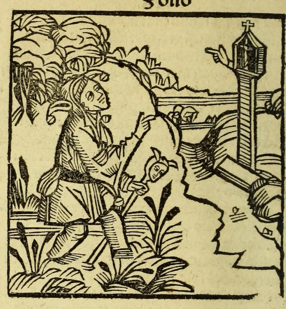 An illustration from Stultifera nauis : Narrago[n]ie profectionis nunq[uam] satis laudata nauis, leaf 72