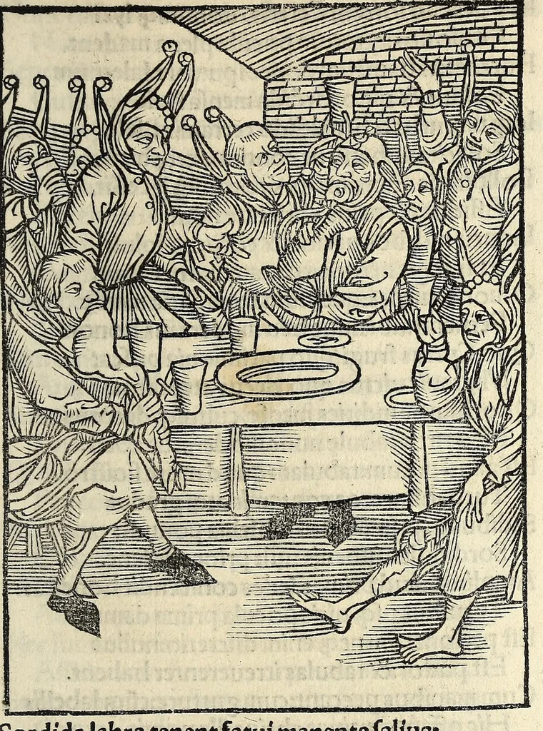 An illustration from Stultifera nauis : Narragonice p[ro]fect[i]onis nunq[uam] satis laudata nauis:, leaf 253