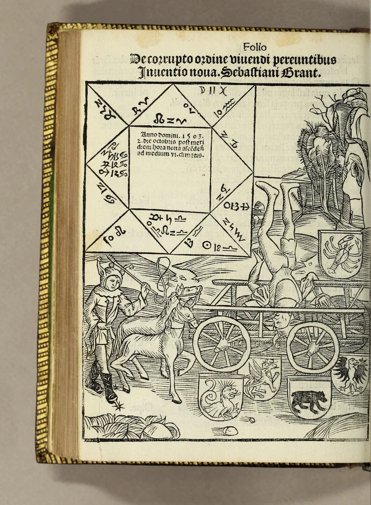 An illustration from Stultifera nauis : Narragonice p[ro]fect[i]onis nunq[uam] satis laudata nauis:, leaf 290