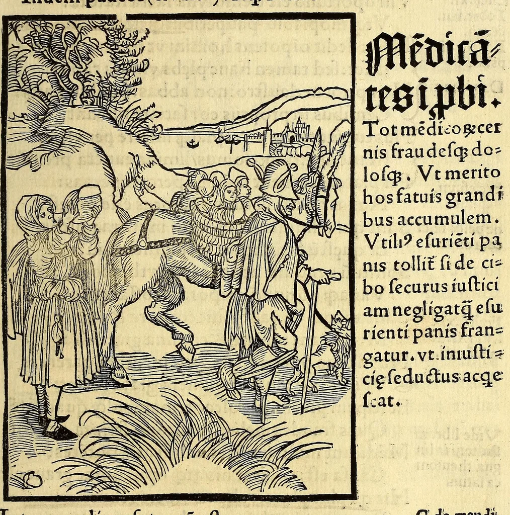 An illustration from Stultifera nauis : Narragonice p[ro]fect[i]onis nunq[uam] satis laudata nauis:, leaf 151