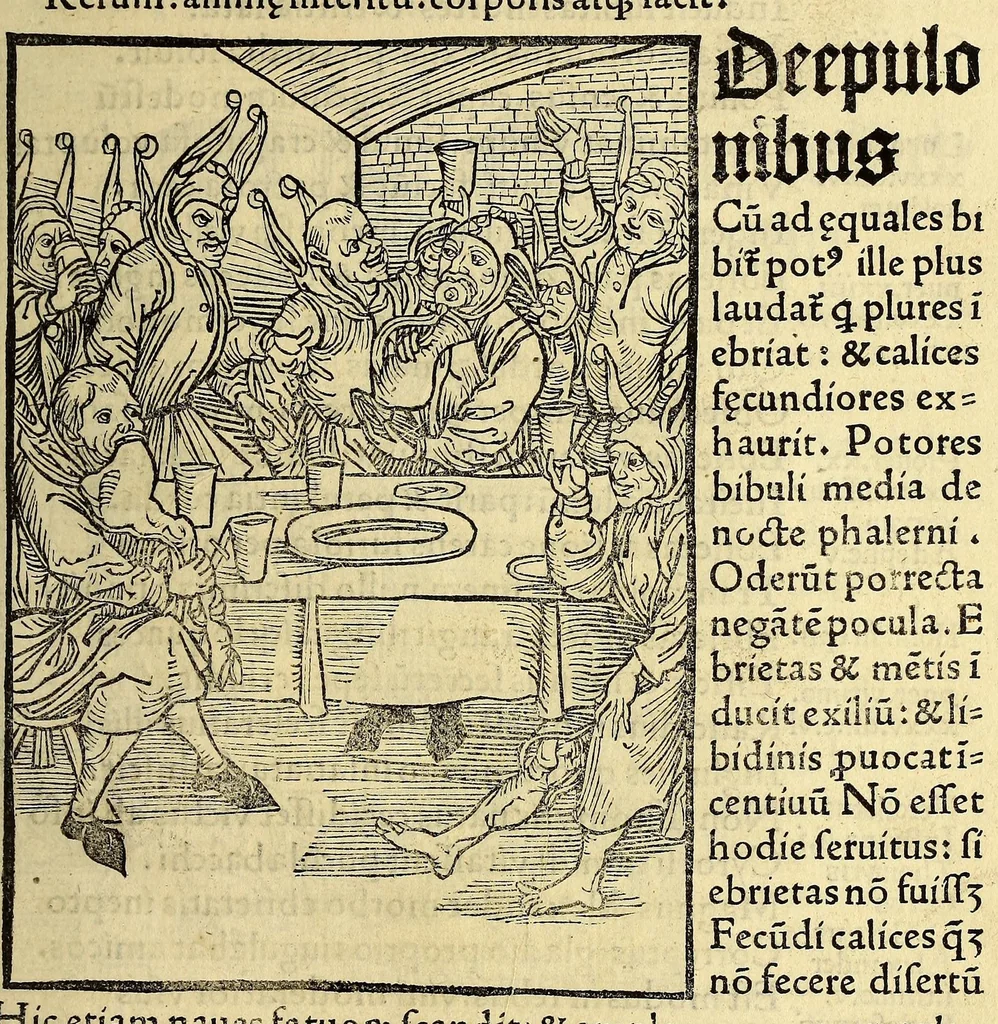 An illustration from Stultifera nauis : Narragonice p[ro]fect[i]onis nunq[uam] satis laudata nauis:, leaf 63