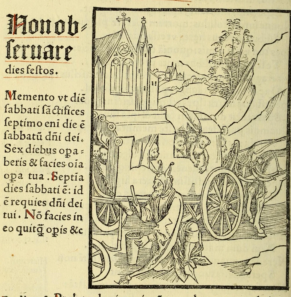 An illustration from Stultifera nauis. : narragonice p[ro]fectionis nunq[uam] satis laudata nauis:, leaf 220