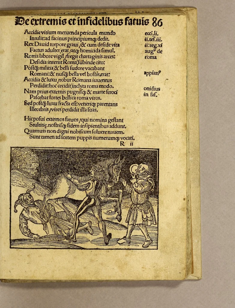An illustration from Stultifera nauis : Narragonice p[ro]fectio[n]is nunq[uam] satis laudata nauis., leaf 167