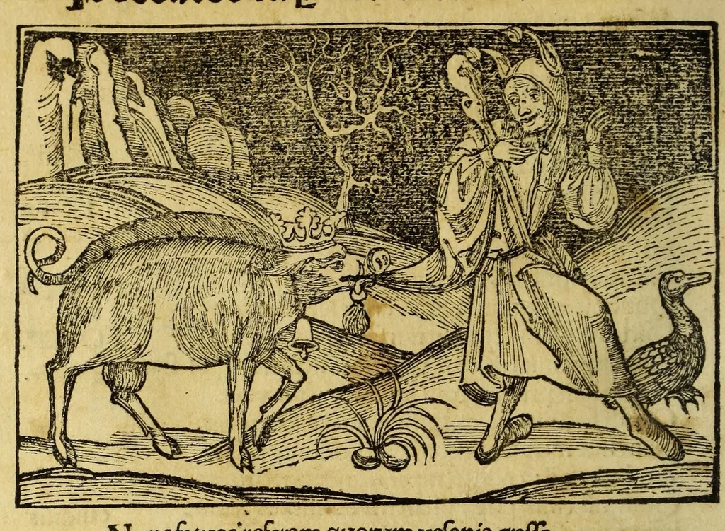 An illustration from Stultifera nauis : Narragonice p[ro]fectio[n]is nunq[uam] satis laudata nauis., leaf 42