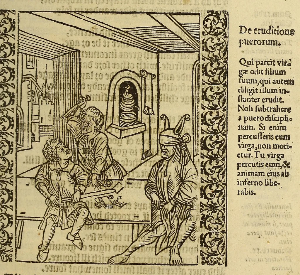 An illustration from Stultifera Nauis, : qua omnium mortalium narratur stultitia, admodum vtilis [et] necessaria ab omnibus ad suam salutem perlegenda,, 1570, leaf 53