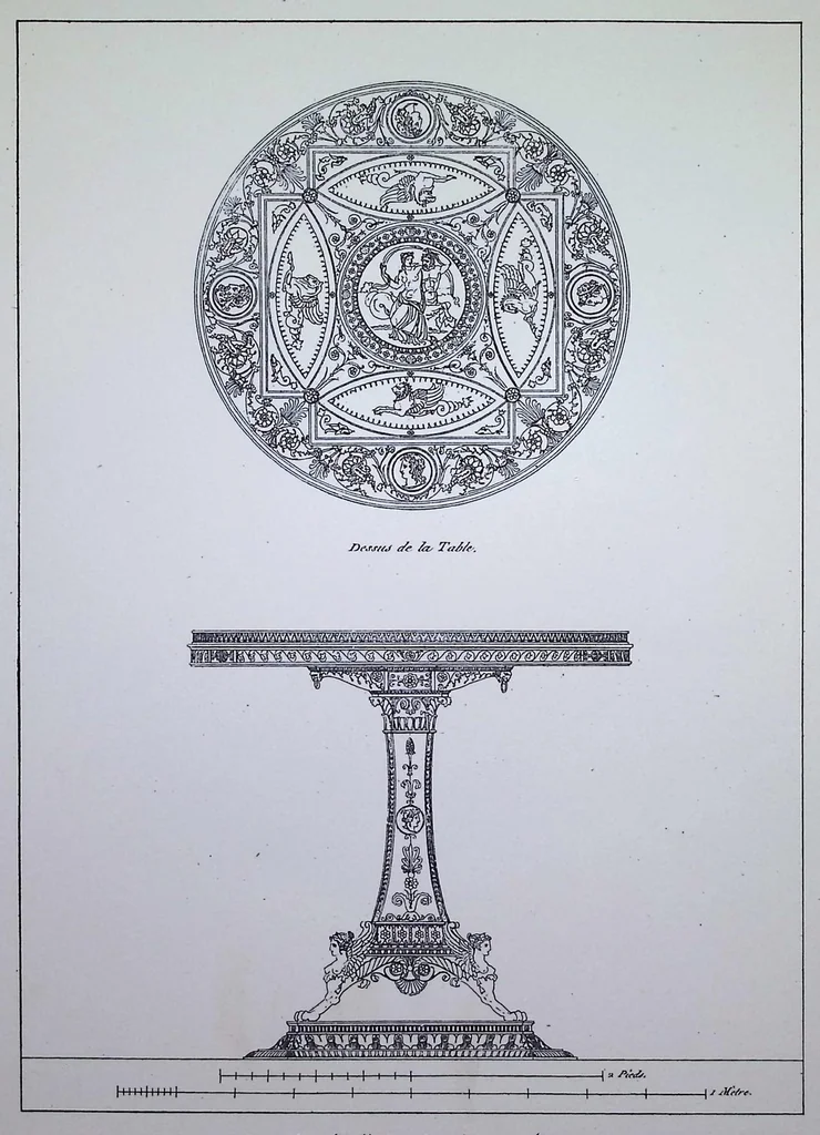 An illustration from Style Empire: Interior Decorations, Furniture, Etc., Etc. Executed after Designs by Ch. Percier and P. F. L. Fontaine, 1895, leaf 38