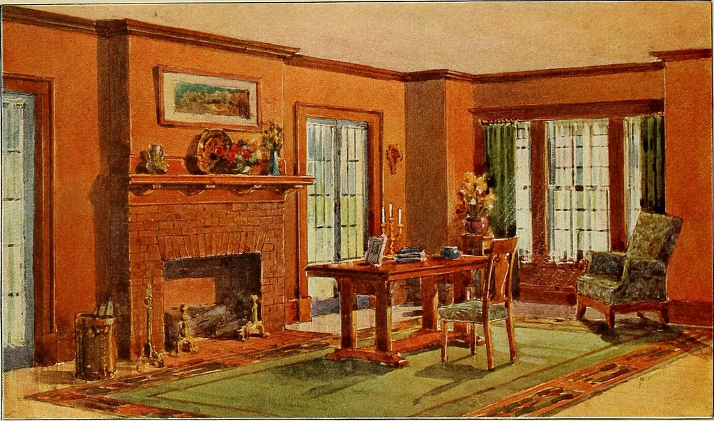 An illustration from Style portfolio of home decoration, 1910, leaf 23