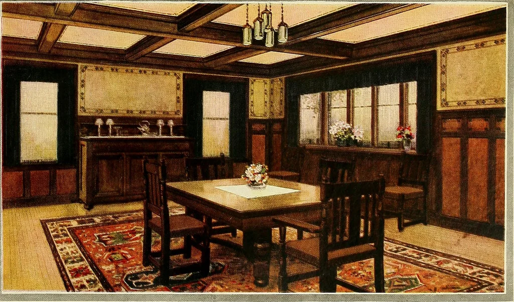 An illustration from Style portfolio of home decoration, 1910, leaf 24