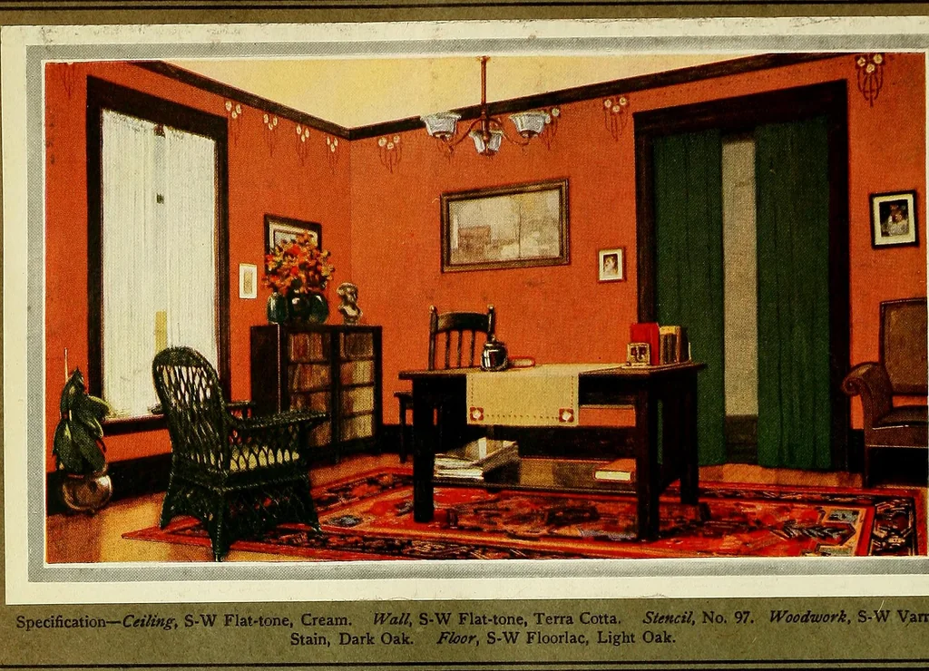 An illustration from Style portfolio of home decoration, 1910, leaf 27